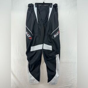 Bilt Pants Blorp 1 Motorcycle Motocross Black White Logo Mens Size 30 Runs Small